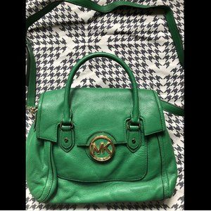 Michael Kors Green Leather Satchel